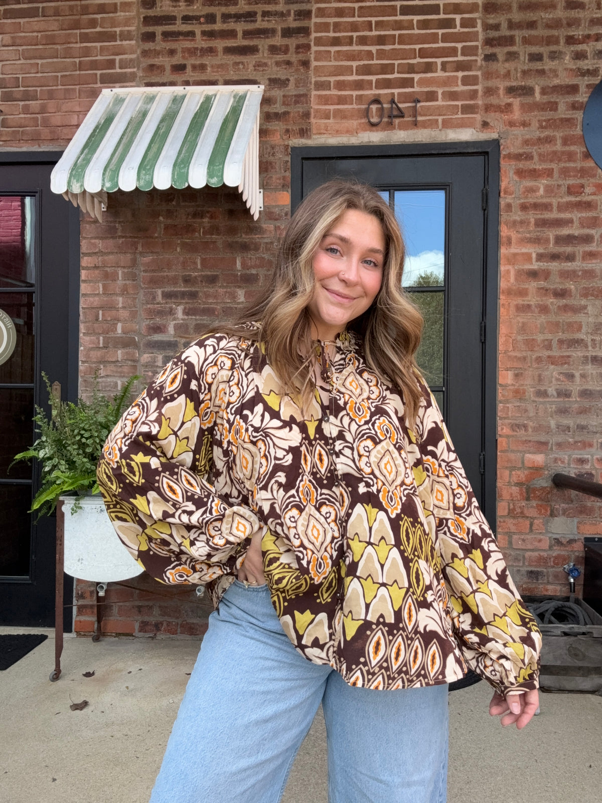 Botanic Button Blouse