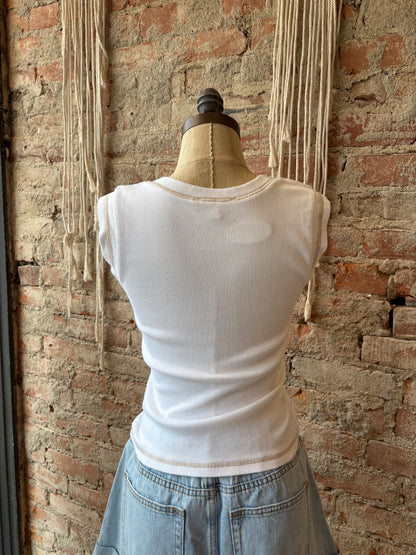 U Neck Ribbed Tank