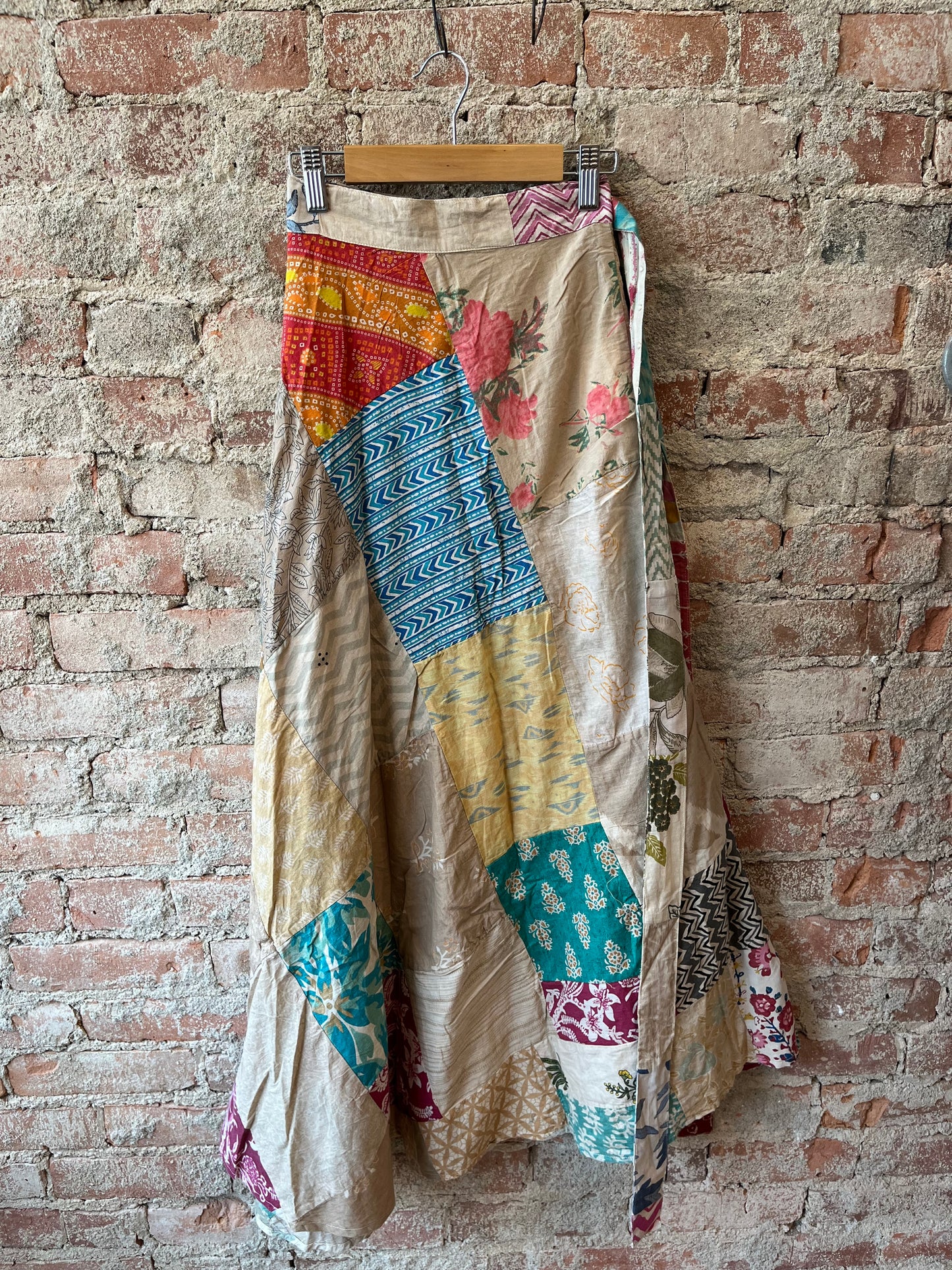 Patchwork Wrap Skirt