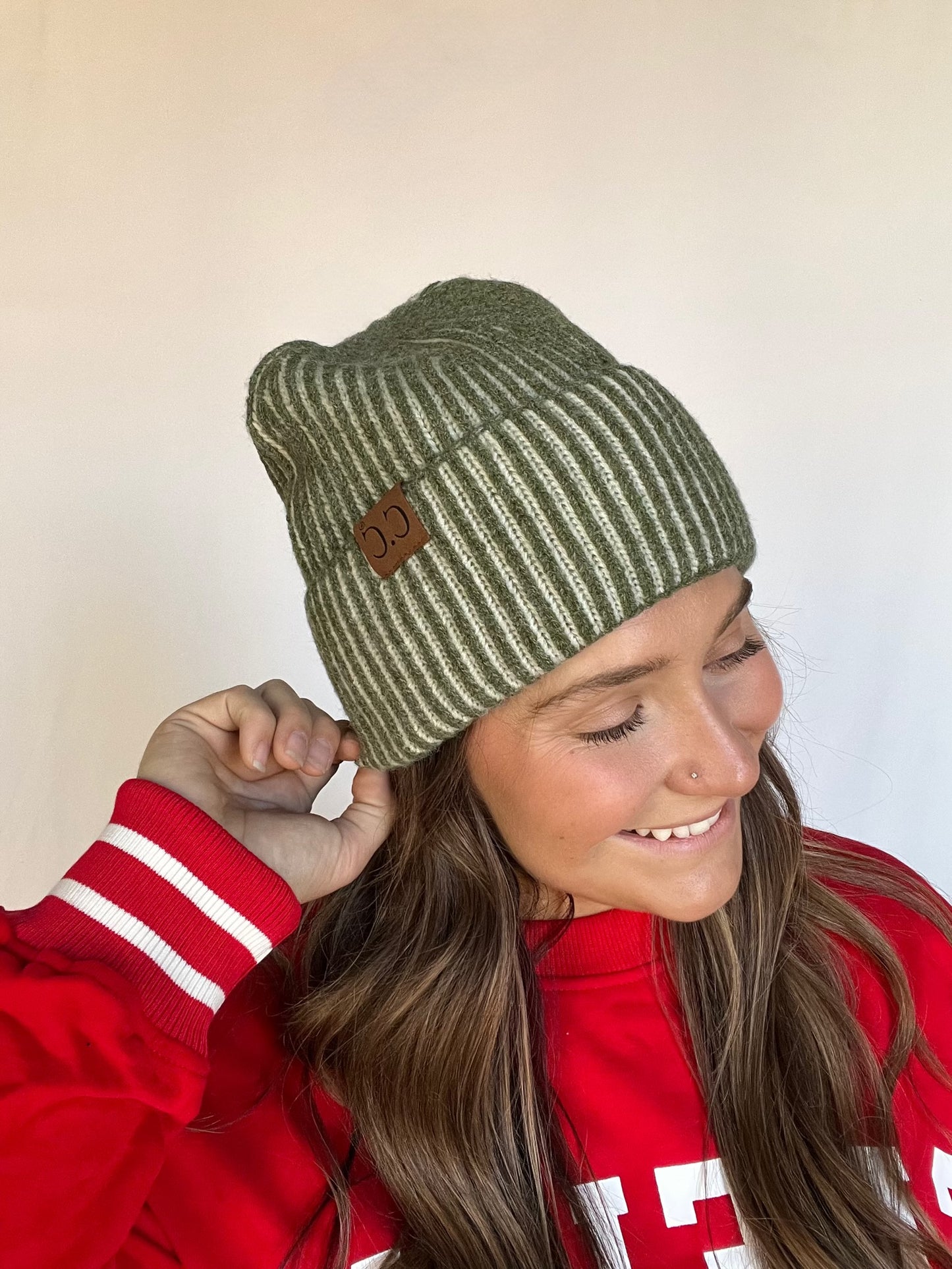 C.C Contrast Stripe Beanie