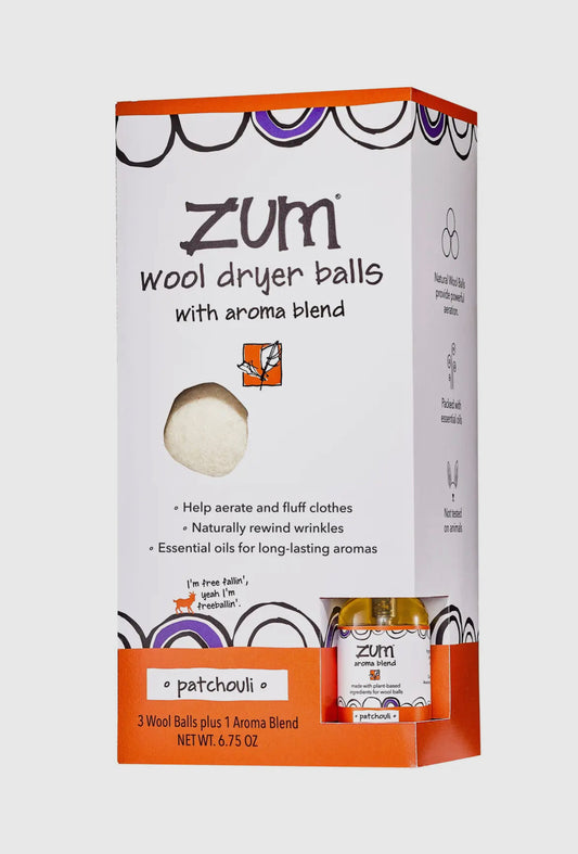 ZUM Wool Dryer Balls - Patchouli