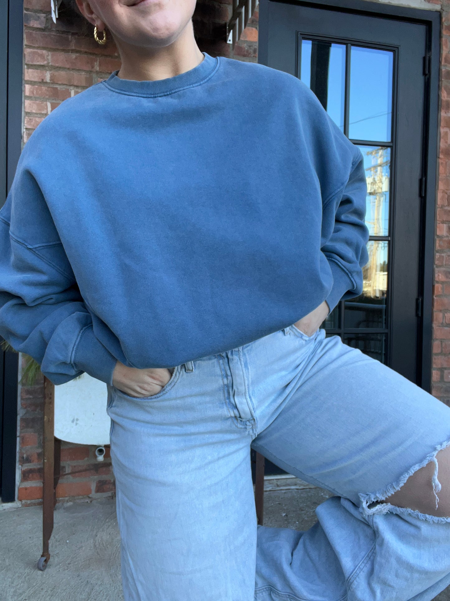 Pigment Washed Crewneck