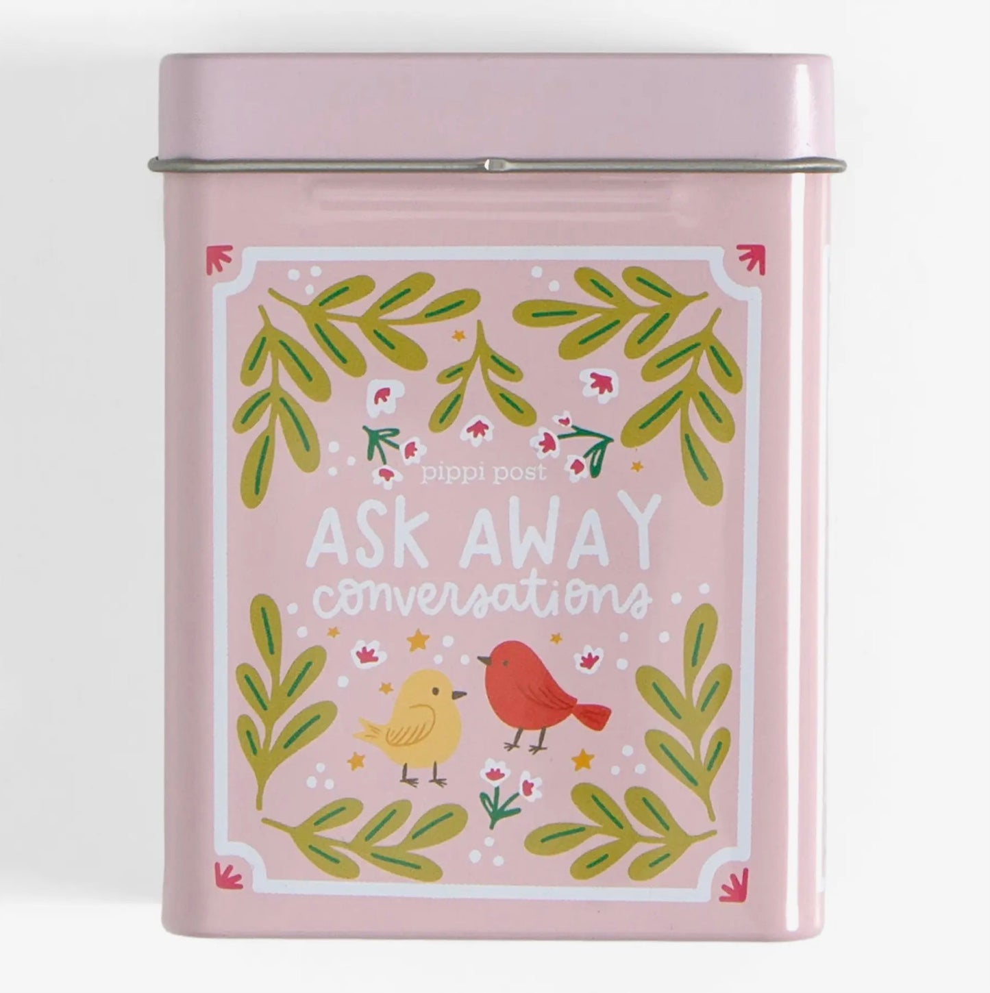 Ask Away Conversation Cards- Deck of Cards + Storage Tin