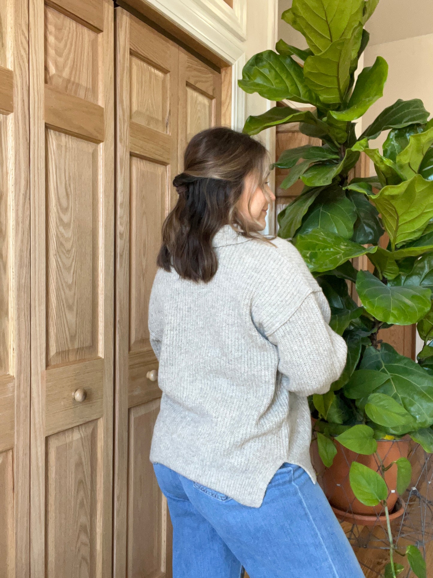 Collared Sweater Jacket