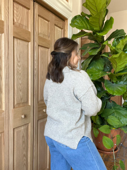 Collared Sweater Jacket