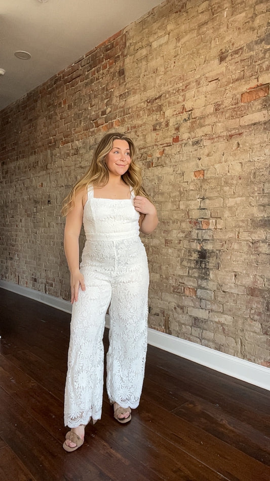 Solid Lace Jumpsuit