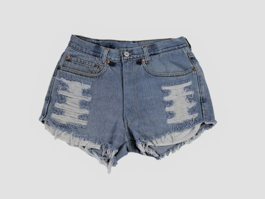 Vintage Denim Distressed Shorts