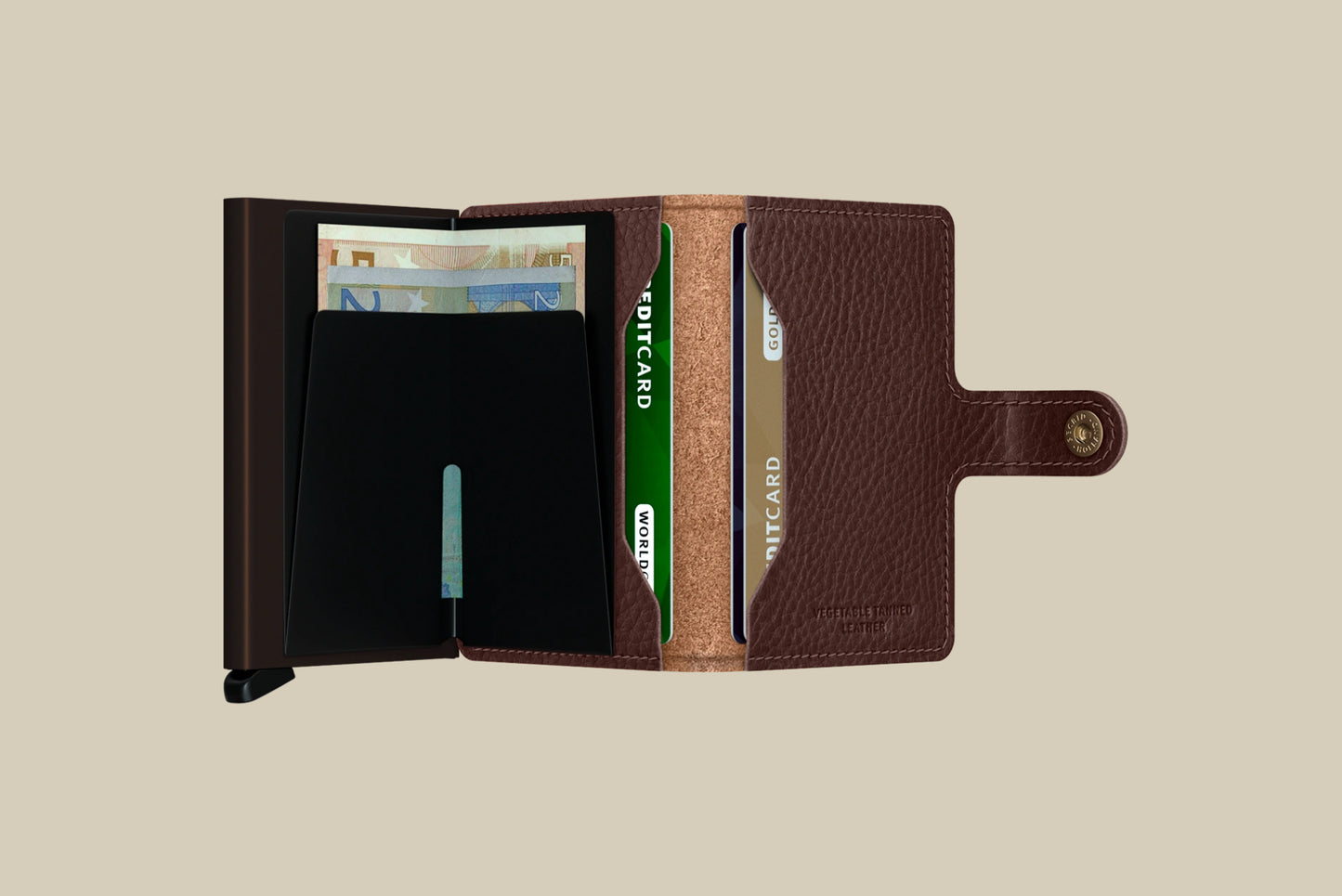 SECRID Mini-Wallet Vegan Espresso Brown