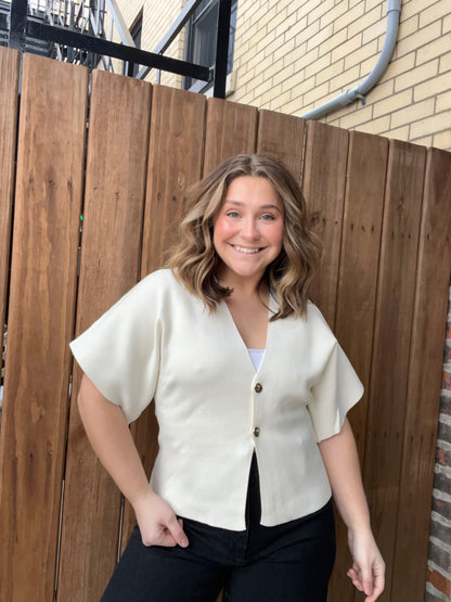 Sleek V-Neck Blouse