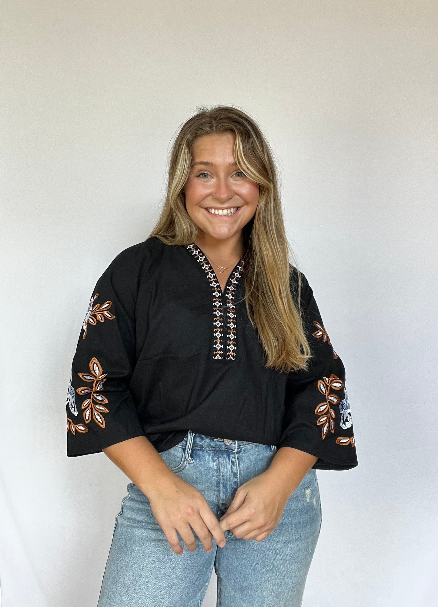 Bohemian Embroidered Blouse