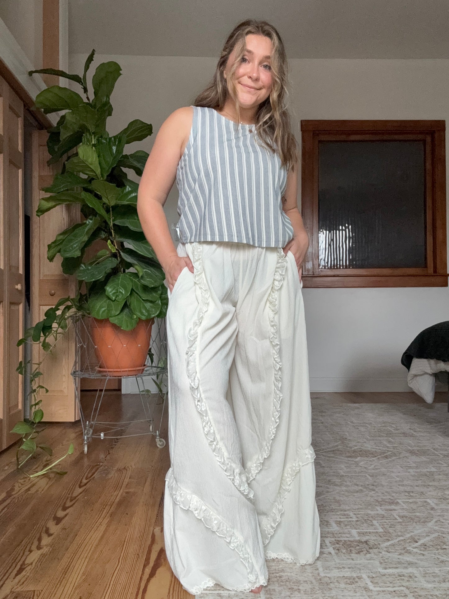 Lace Ruffle Pants