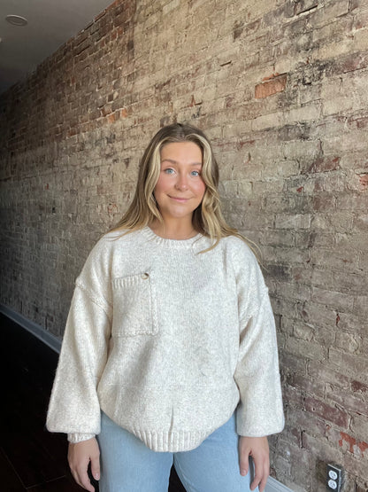 Button Pocket Sweater