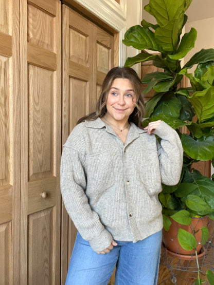 Collared Sweater Jacket