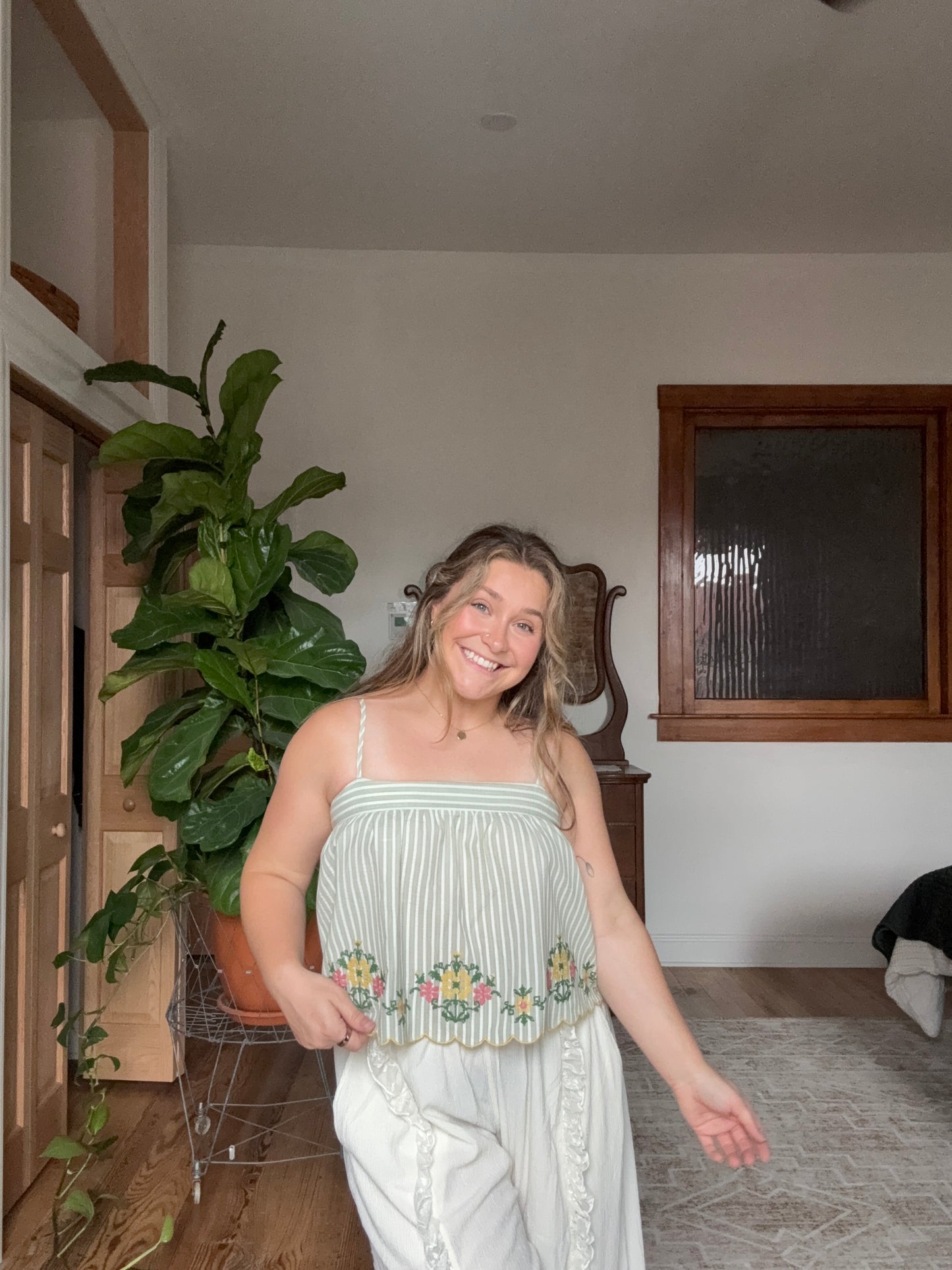Floral Embroidered Top