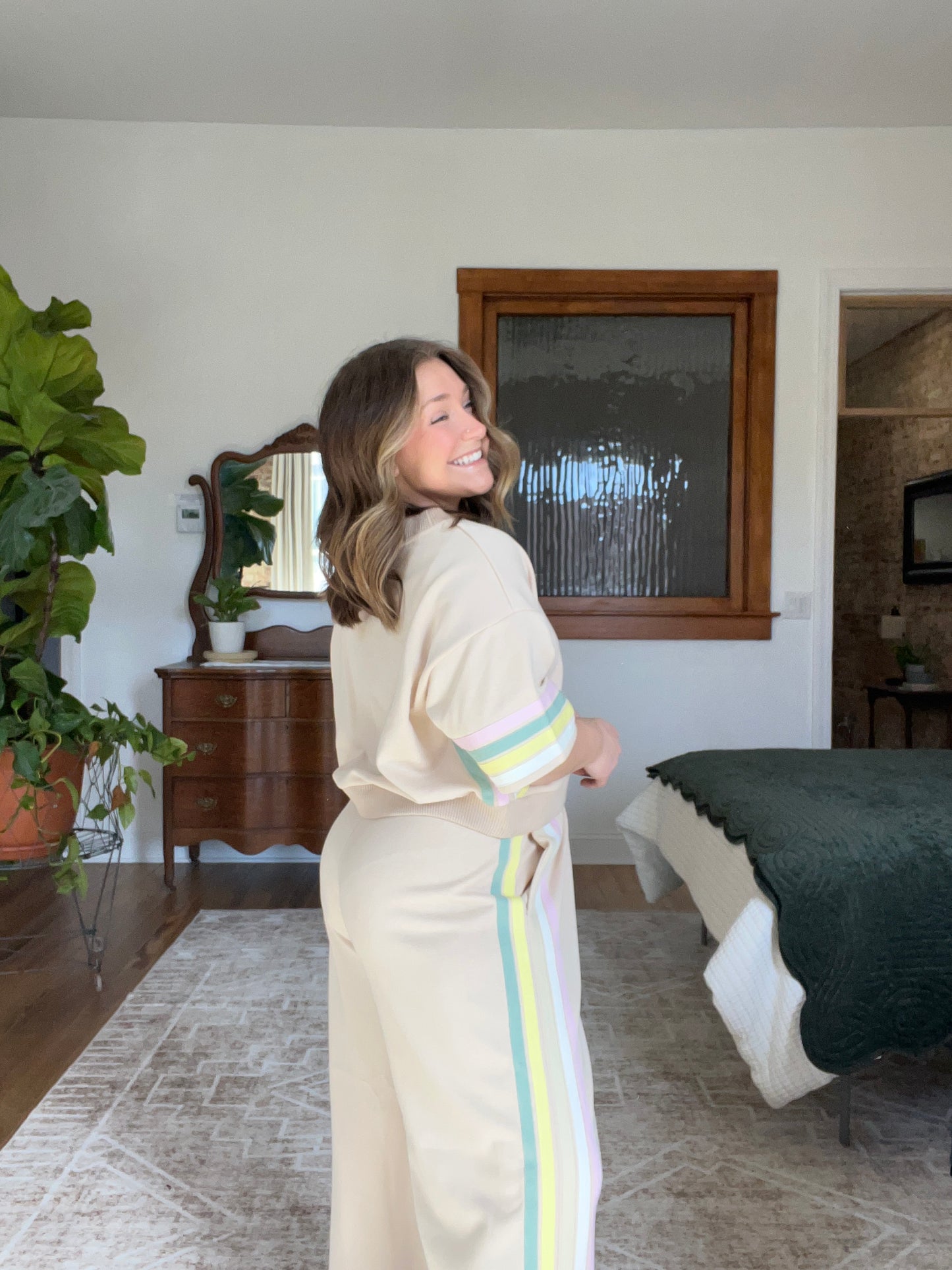 Spring Stripes Lounge Top