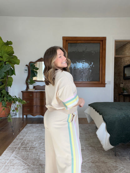 Spring Stripes Lounge Top