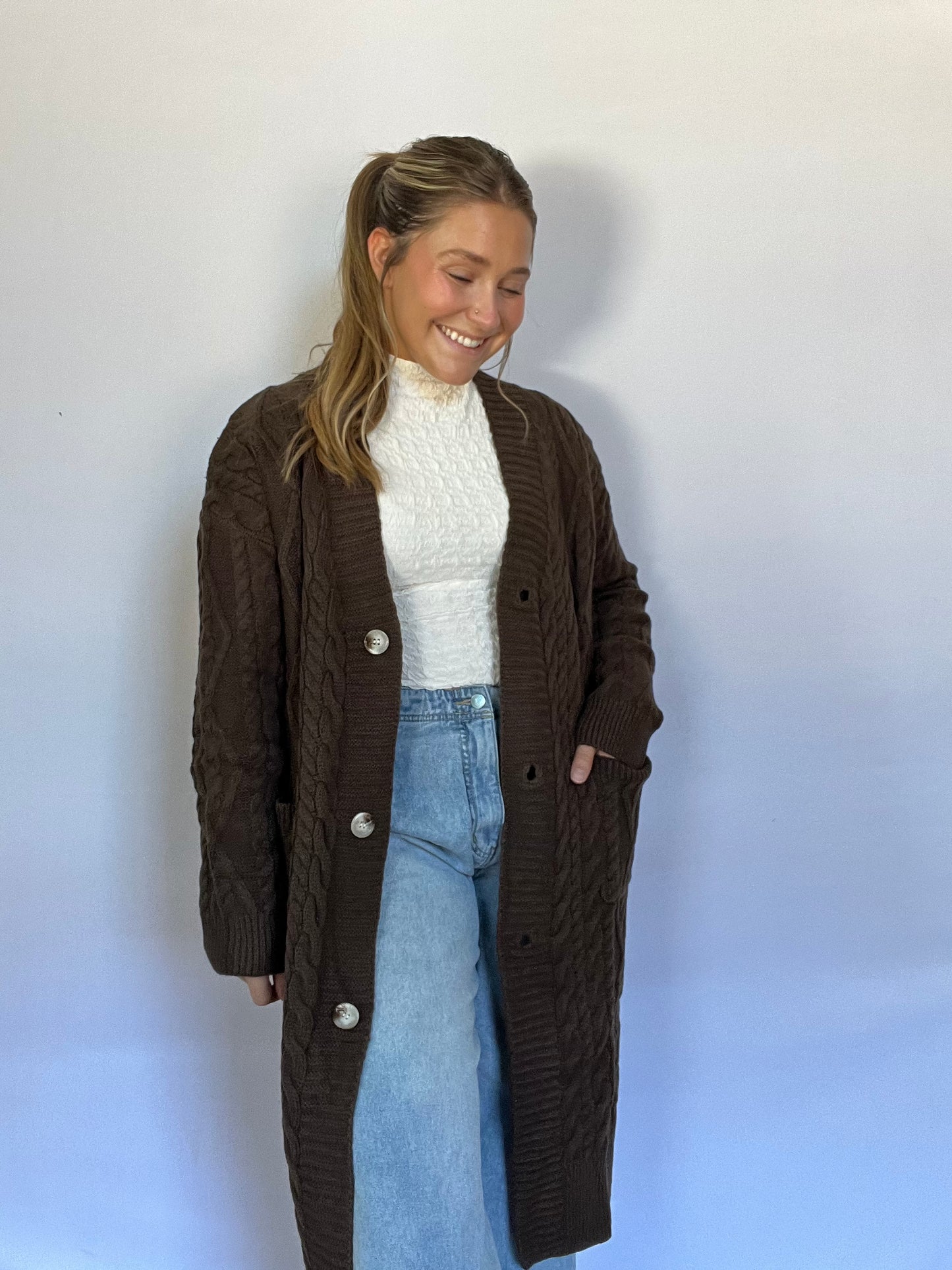 Knitted Long Cardigan