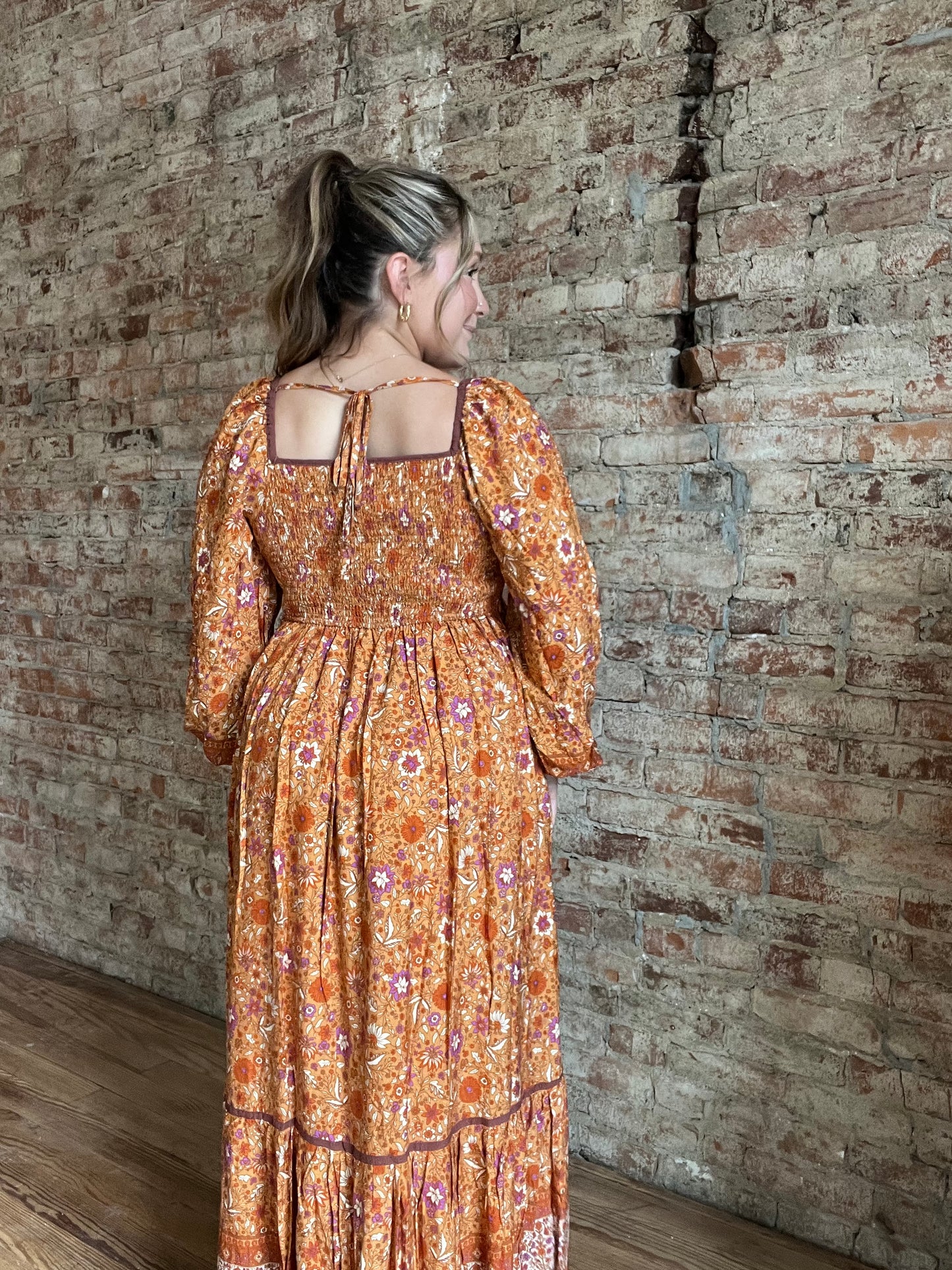 Pumpkin Spice Maxi Dress