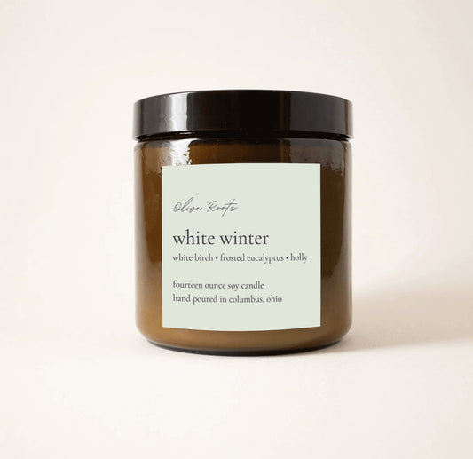 White Winter Candle