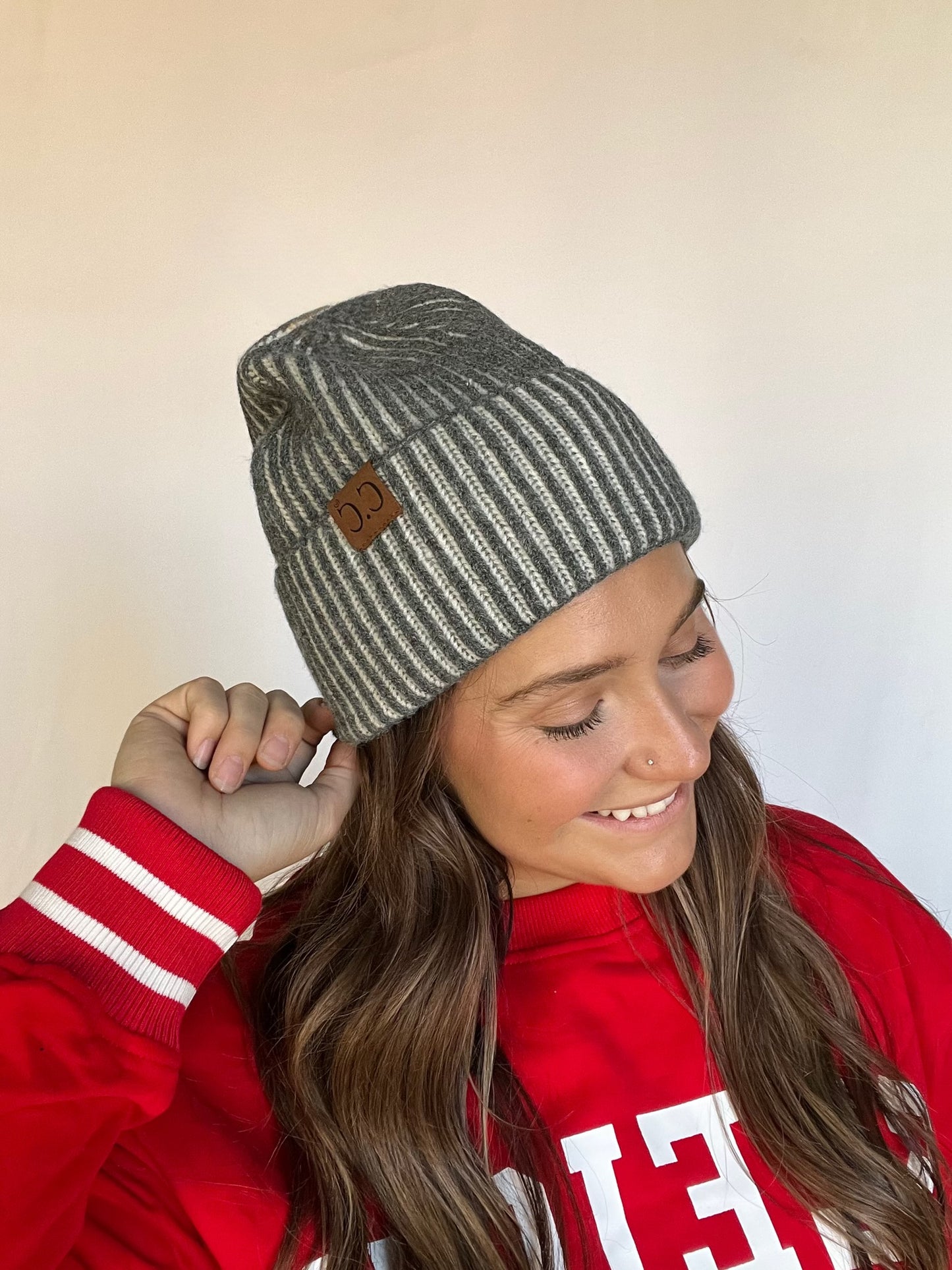 C.C Contrast Stripe Beanie