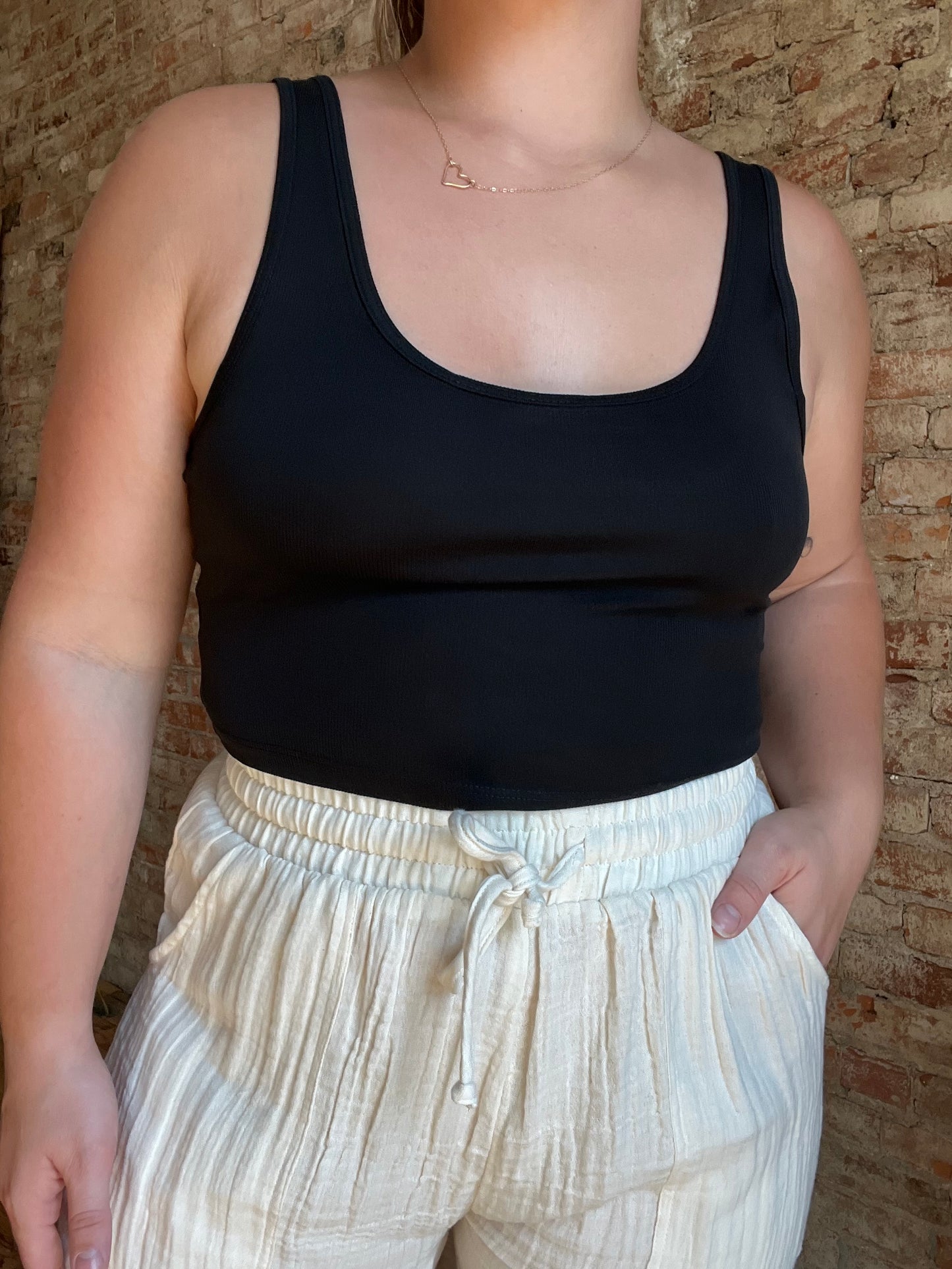 Crop Scoop Tank Top