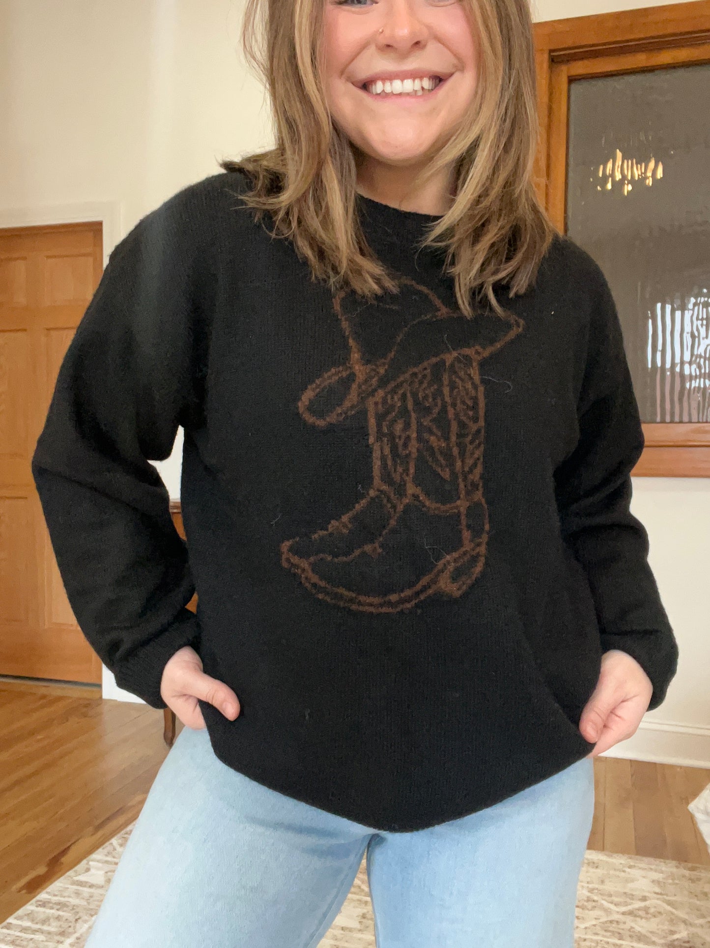 Cowboy Boot Sweater