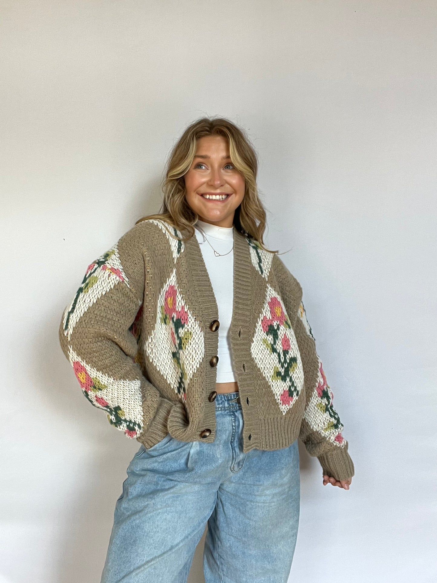 Floral Chunky Cardigan