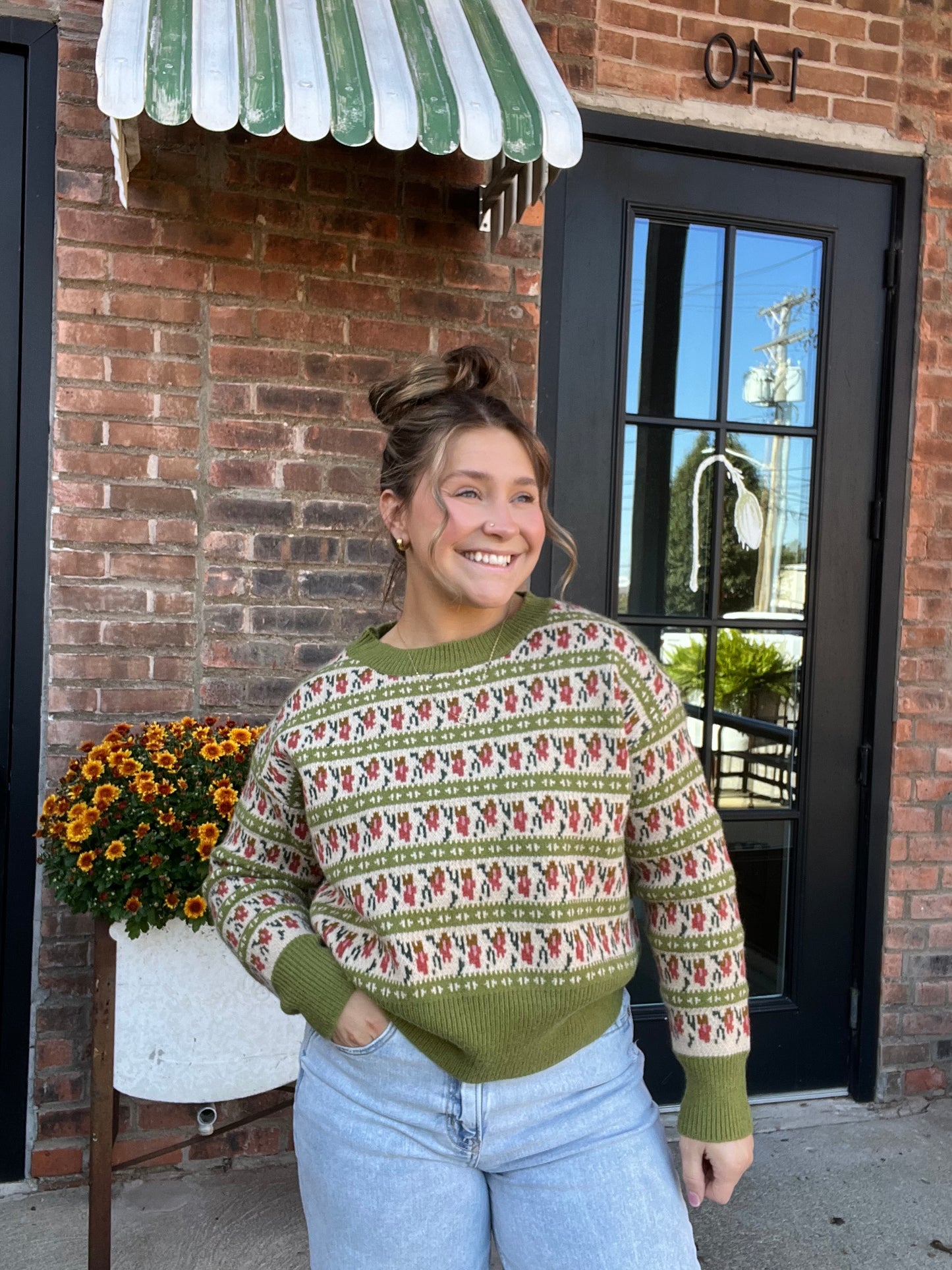 Western Floral Sweater