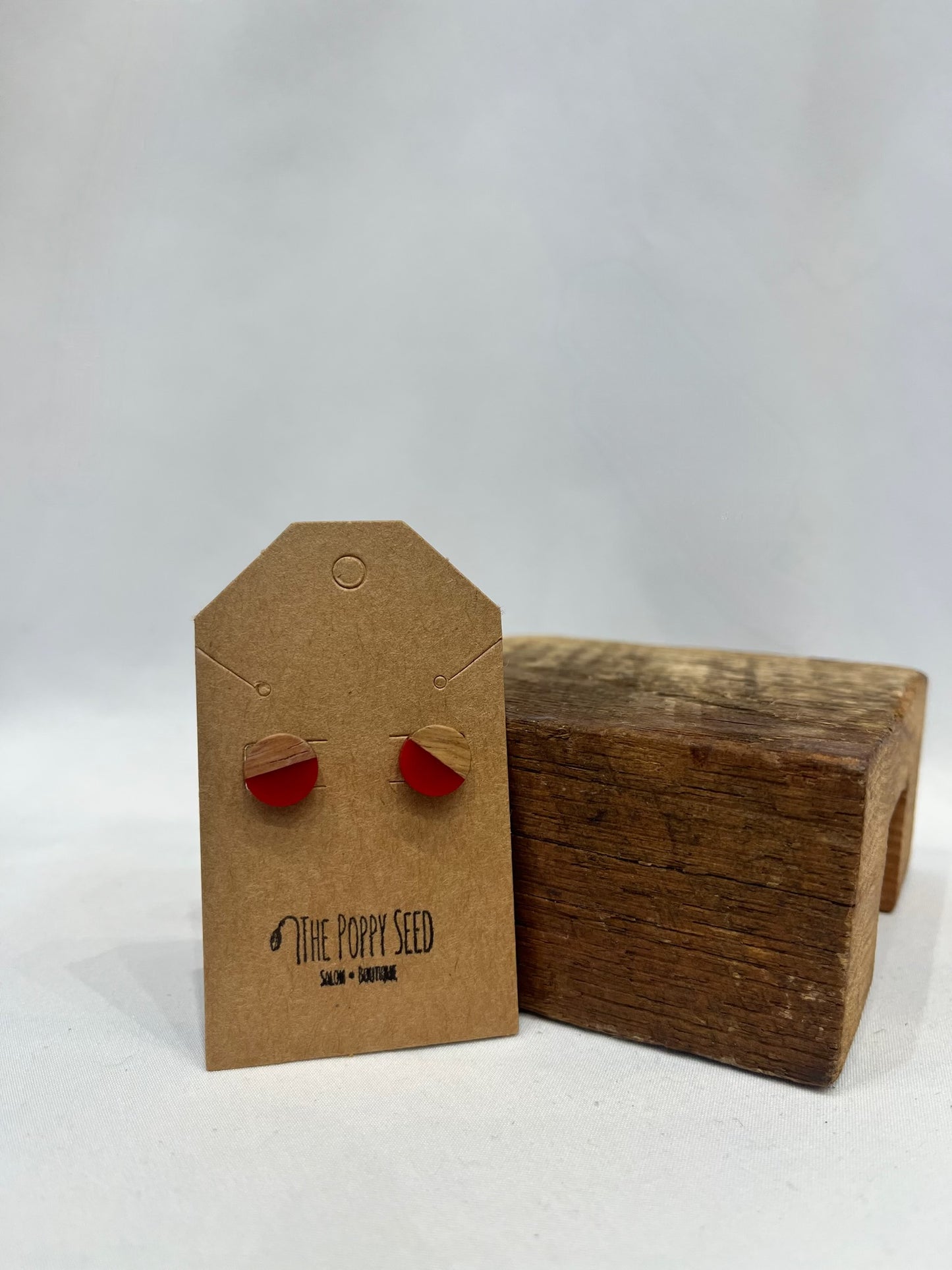 Wood Stud Earrings