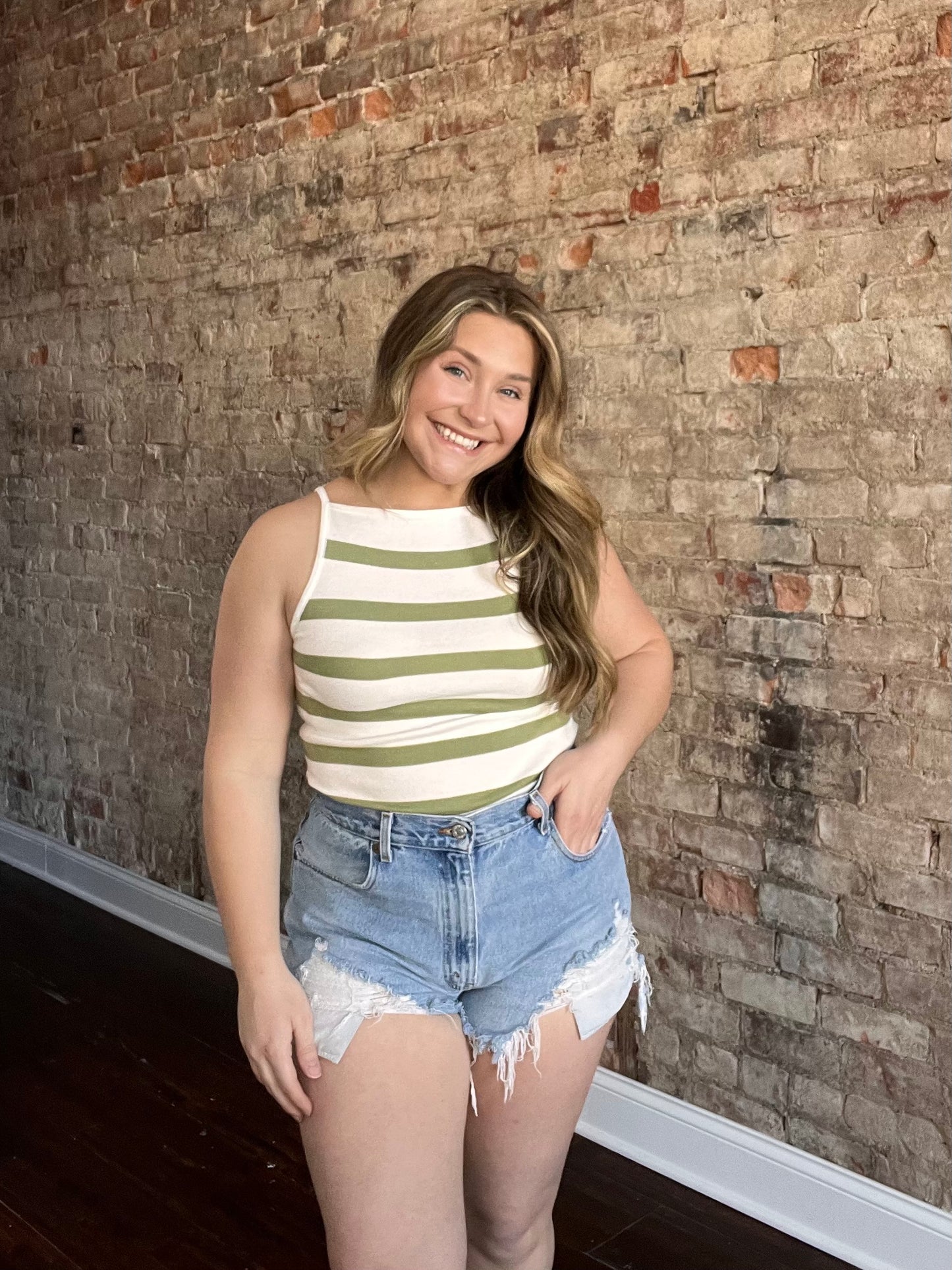 Stripe Sweater Tank Top