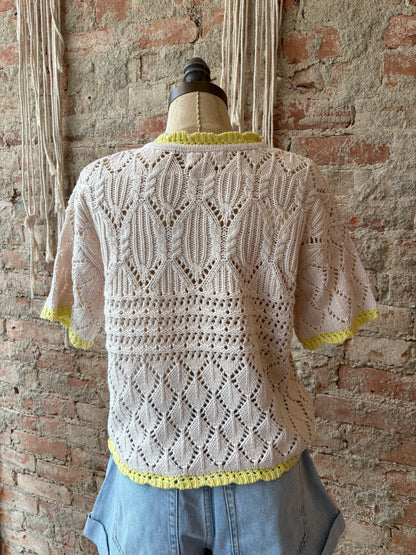 Knitted Trim Sweater