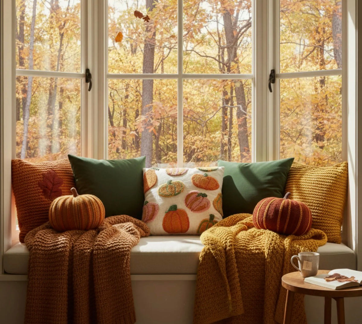 Pumpkins All Over Pillow
