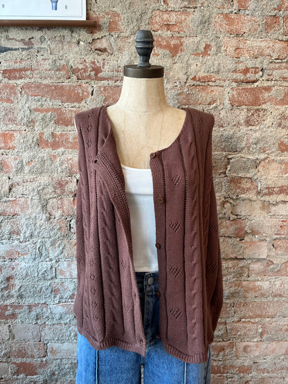 Knitted Floral Vest