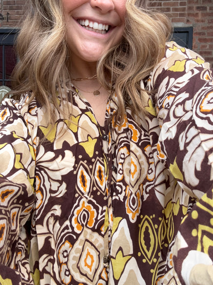 Botanic Button Blouse