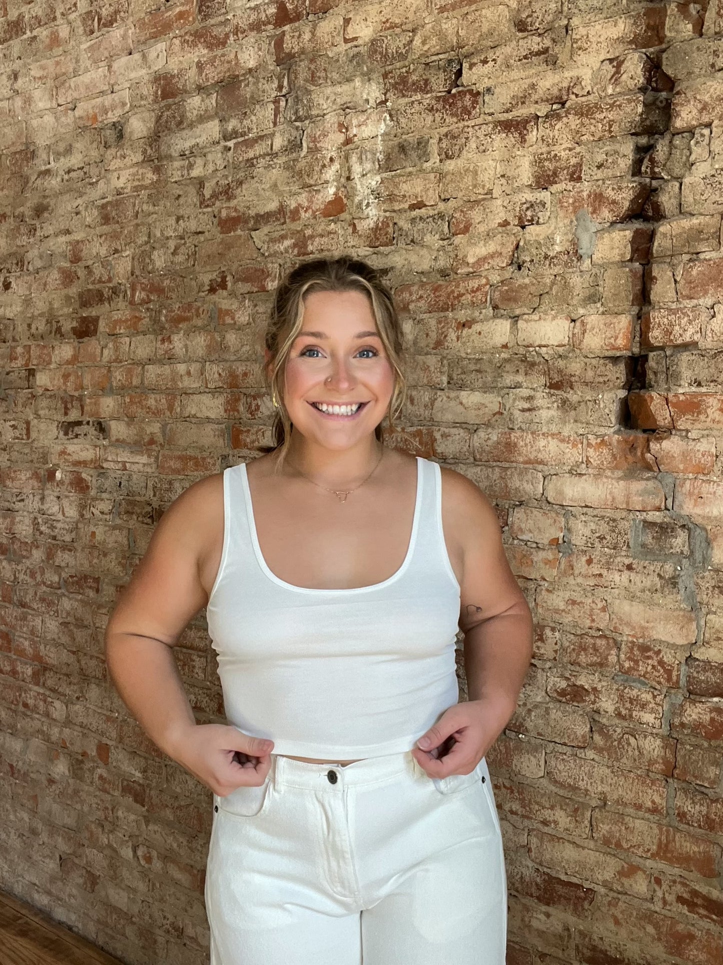 Crop Scoop Tank Top