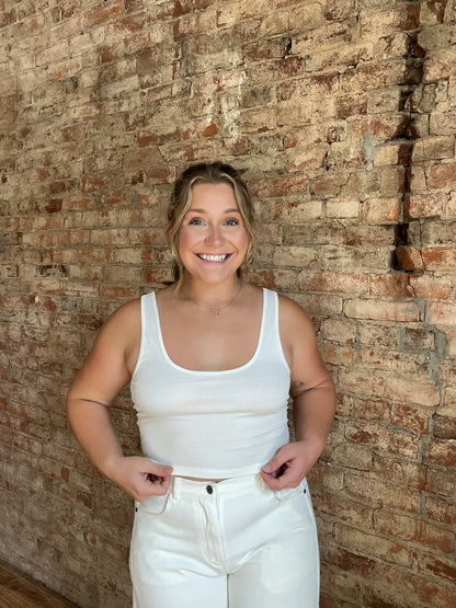 Crop Scoop Tank Top