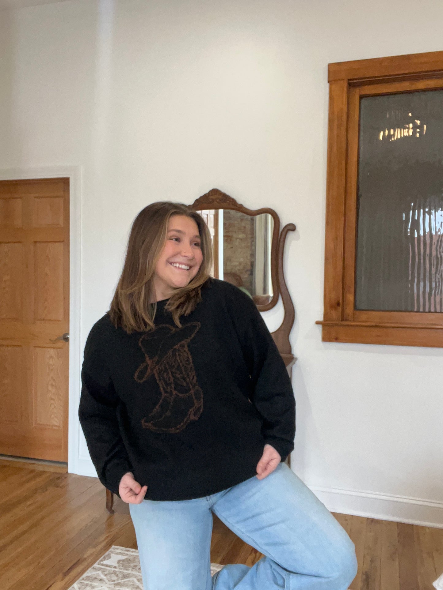 Cowboy Boot Sweater
