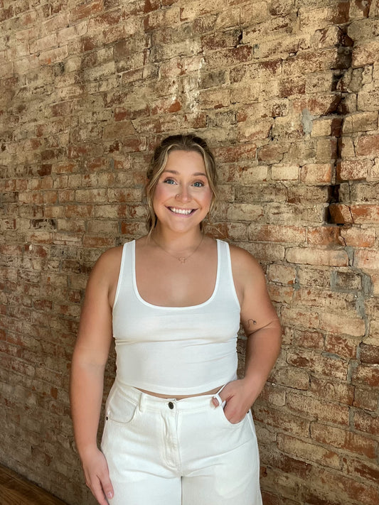Crop Scoop Tank Top