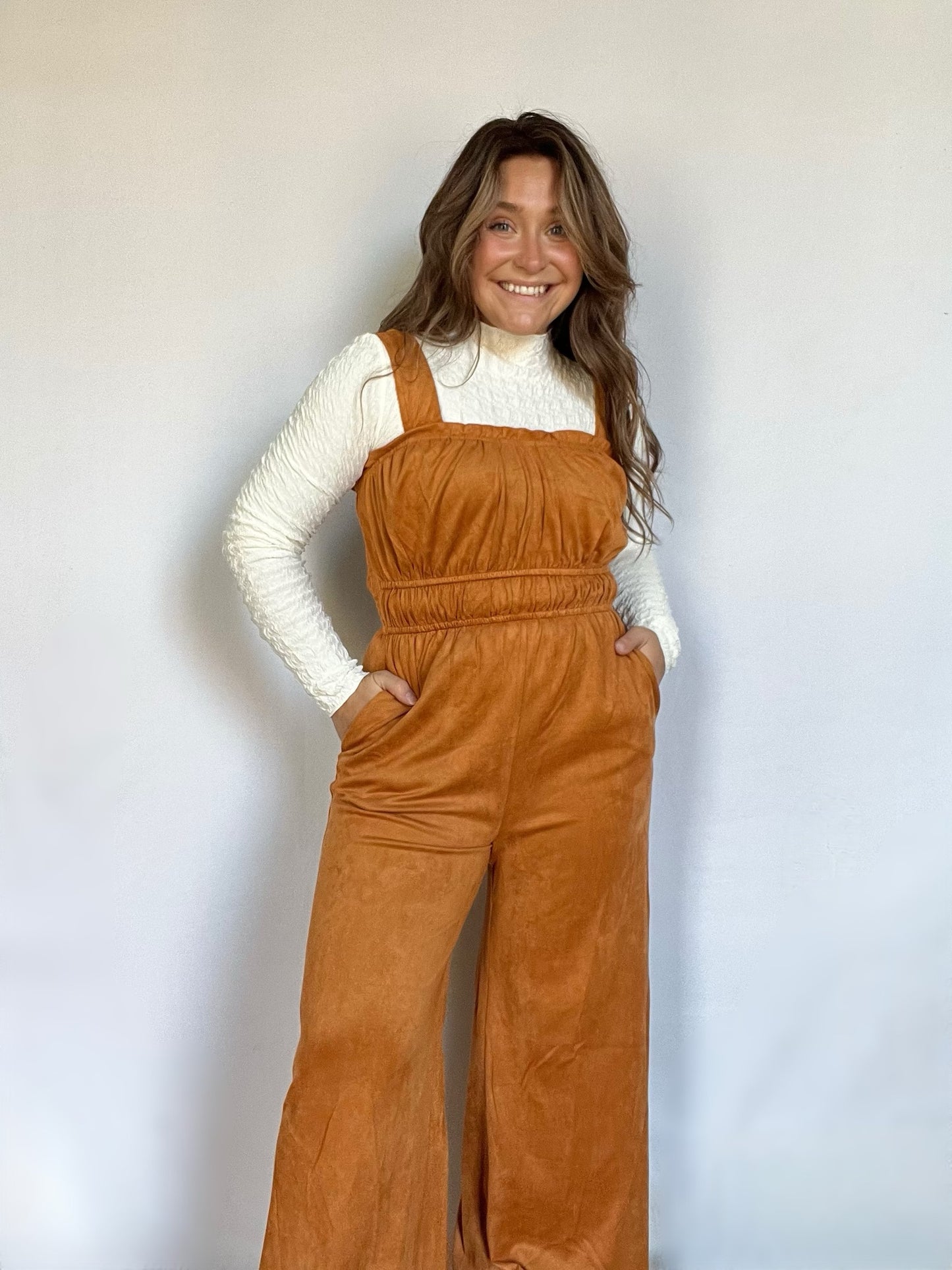 Suede Jumpsuit