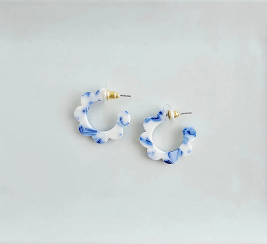 Floral Mini Hoops
