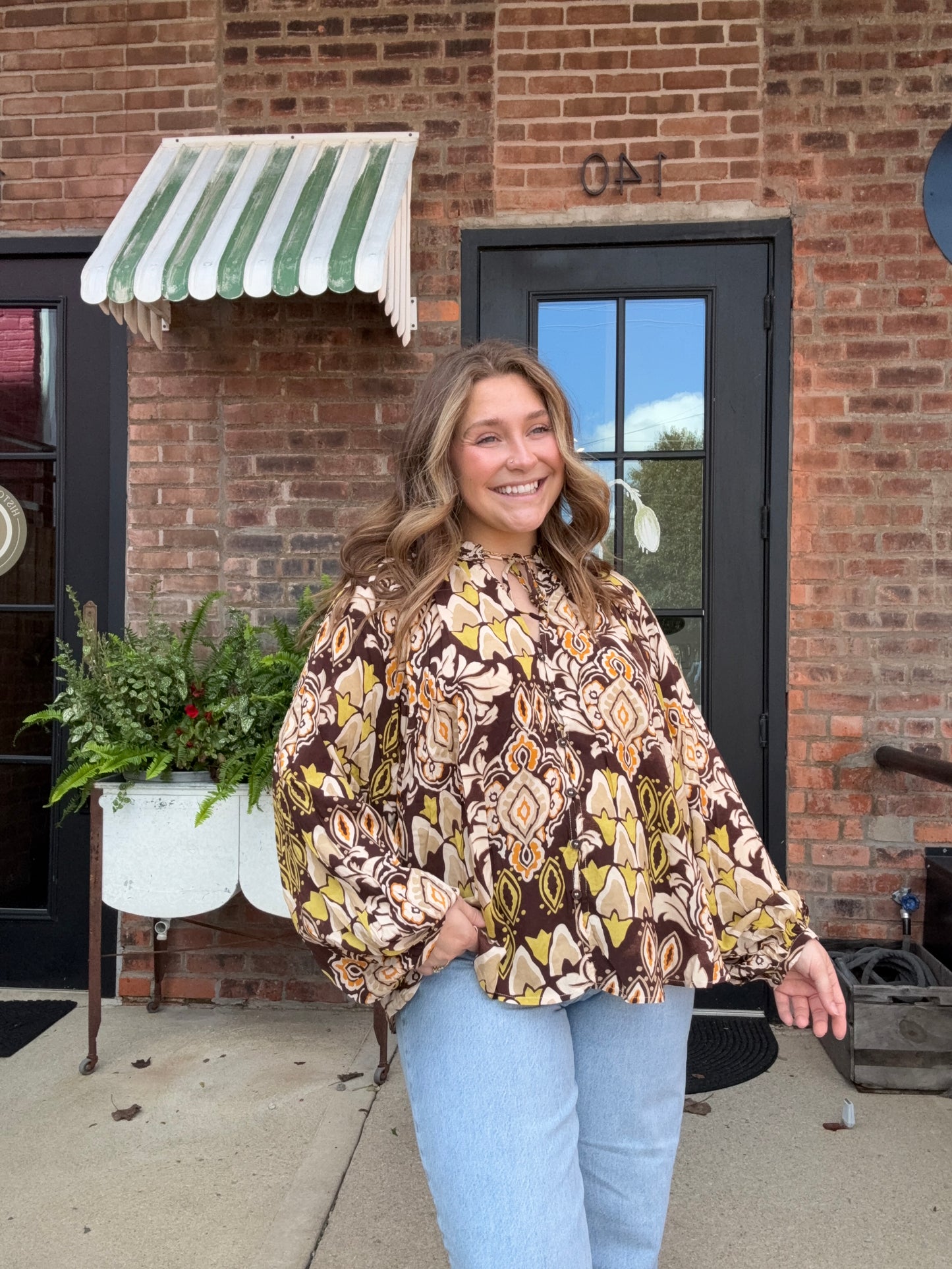 Botanic Button Blouse