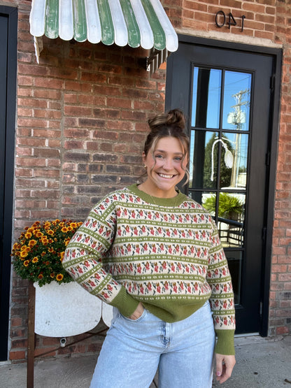 Western Floral Sweater