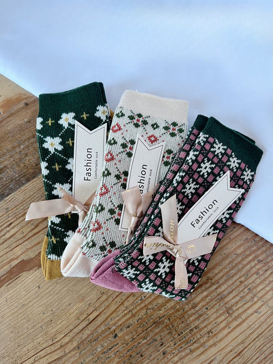 Patterned Boot Socks