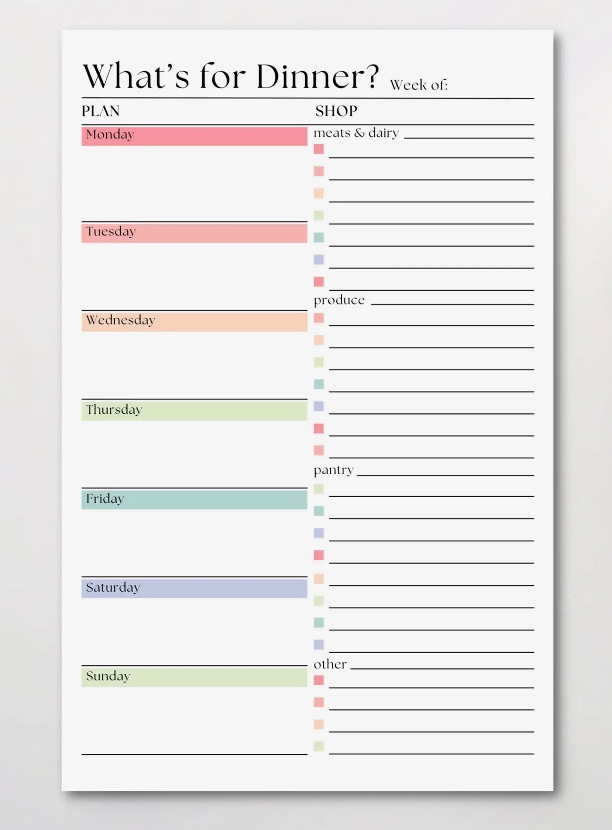 Weekly Meal Planner