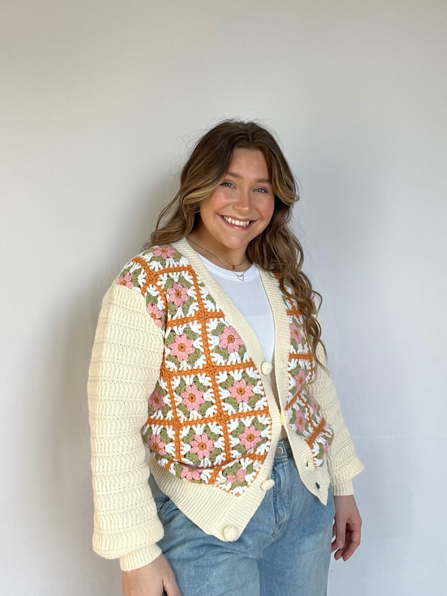 Floral Crochet Cardigan