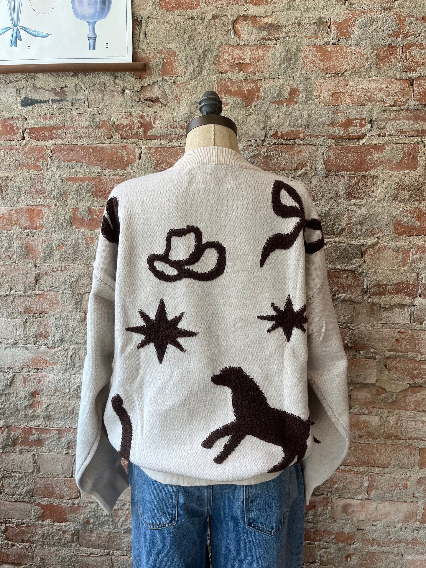 Cowboy Pattern Sweater