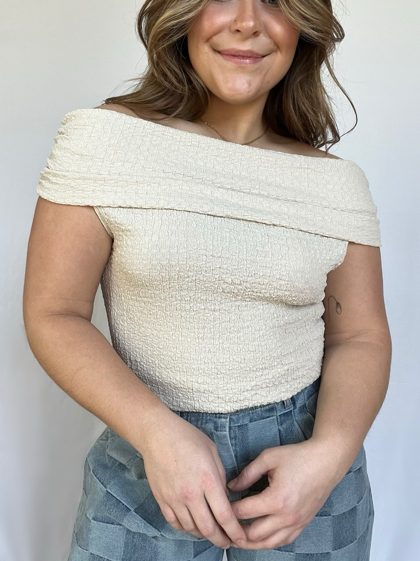 Knit Shoulder Top