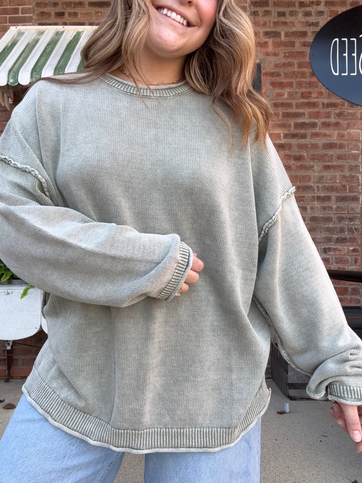 Raw Edge Sweater