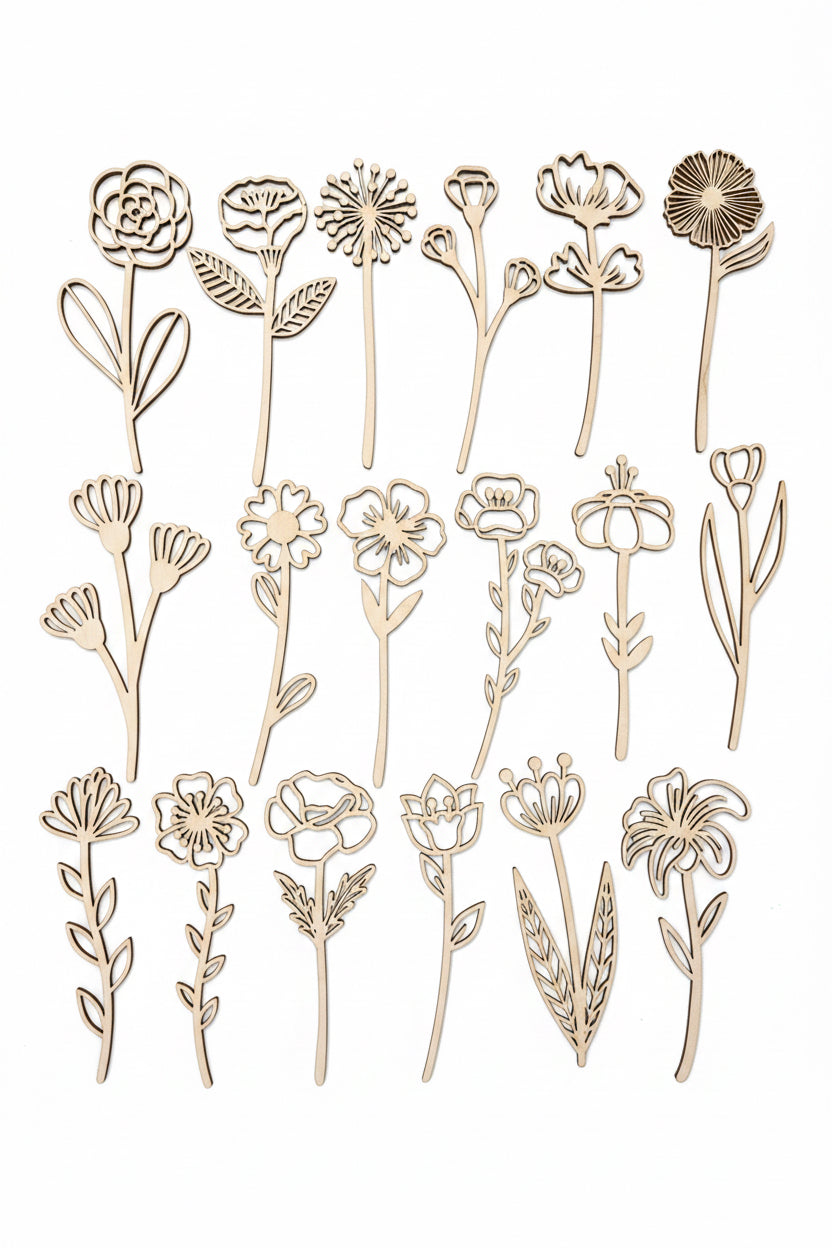 Wooden Wildflower Reeds