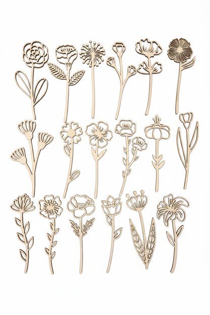Wooden Wildflower Reeds